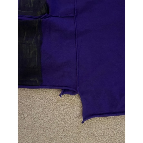 Banana Blue Paint Brush Box Jumper Purple Lagenlook Asymmetrical Pocket- Size S - Picture 8 of 8